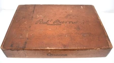 Vintage ROBERT BURNS GENERAL CIGAR CO QUEENS Advertising Wood Case Box