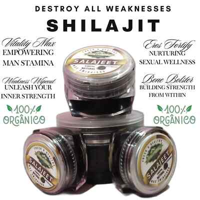 Pure 100% Himalayan Shilajit Organic Extremely Potent Soft Resin Fulvic Acid
