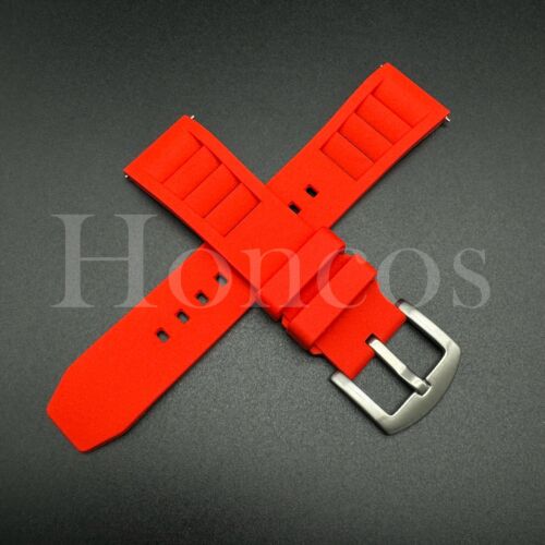 20 22 MM RM Style Soft Silicone Rubber Watch Band Quick Release Fits Huawei Red - Picture 5 of 20