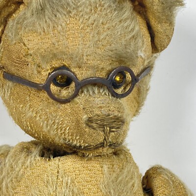 ANTIQUE SCHUCO YES NO MOHAIR SPARKLING JEWEL EYES TEDDY BEAR 12in