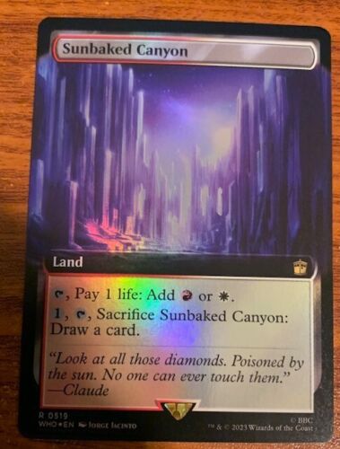 2023 MTG Wizards of the Coast Doctor Who Foil Extended Art #0519 Sunbaked Canyon