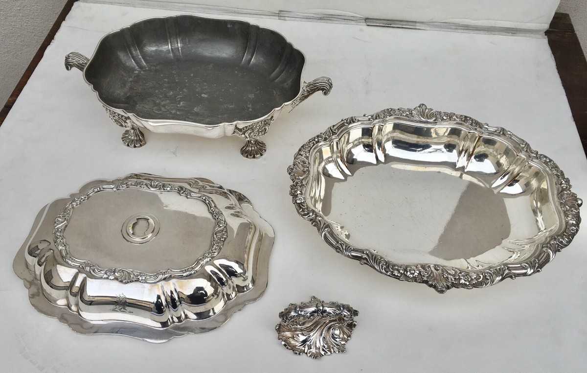 1820s Georgian Sheffield-Plate4 part Silver Entree Dish with
