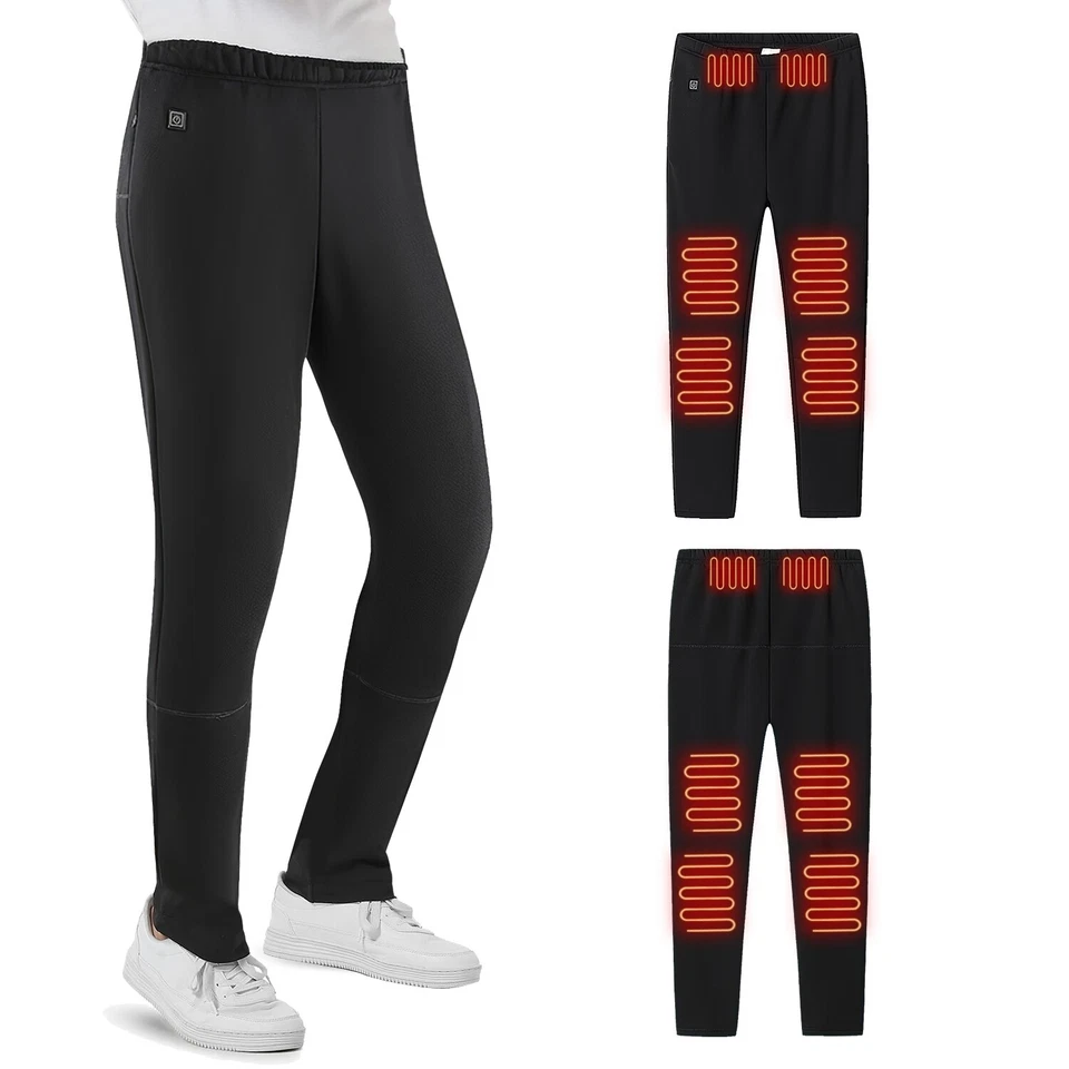 Electric USB Heated Pants Winter Warm Trousers with Battery Pack Rechargeable - Image 3 of 4