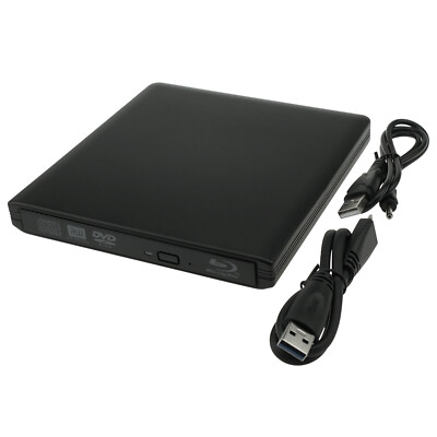 Portable USB 3.0 BD Player External CD DVD BD-ROM Reader Drive for PC Windows 11