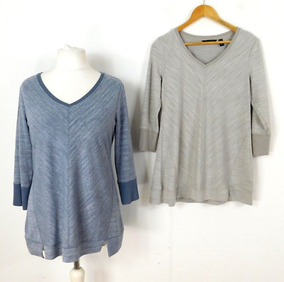 H by Halston blau grau Top Konvolut Größe Small/Medium