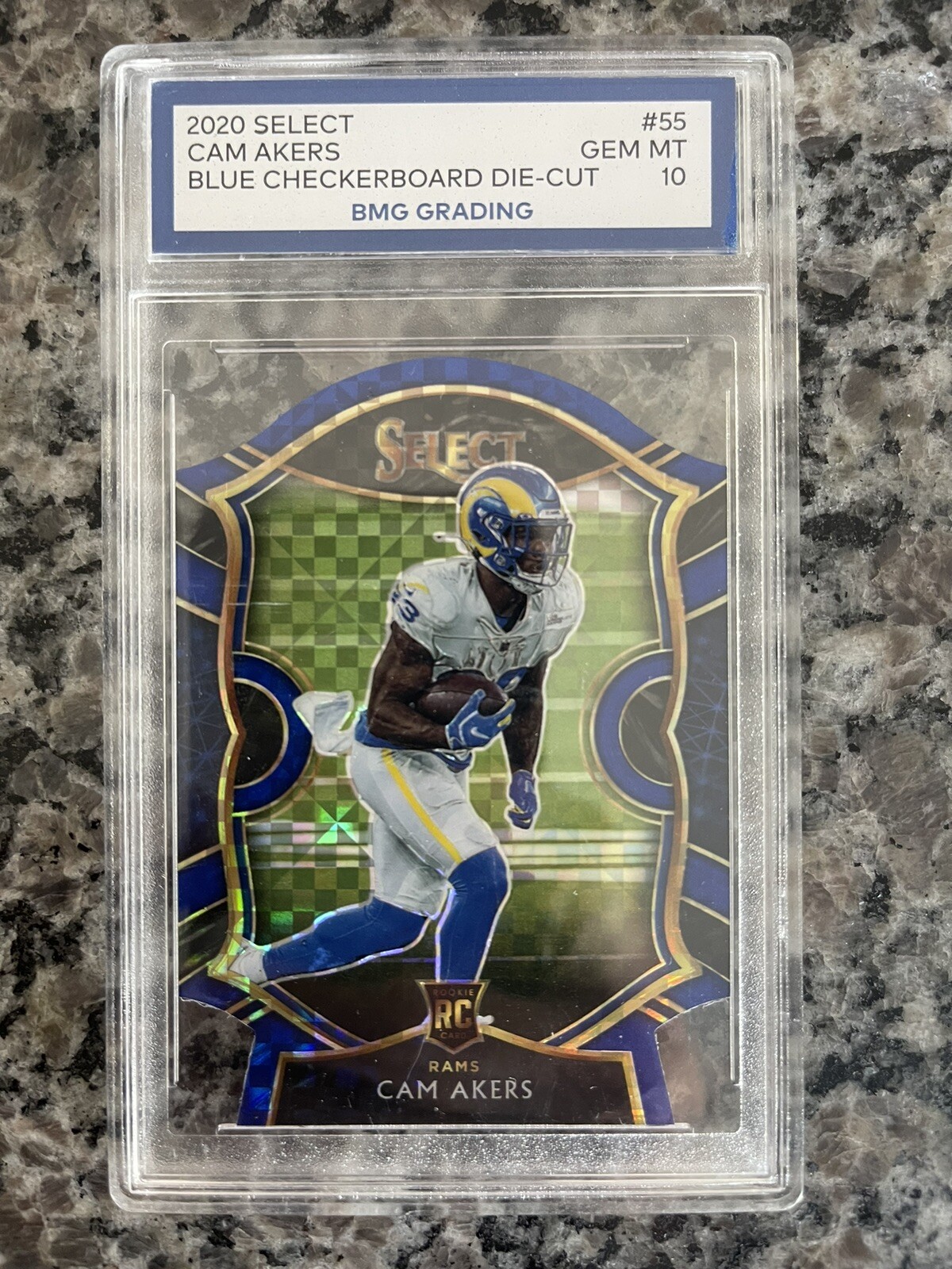 Cam Akers 2020 Select Blue Checkboard Die-Cut Concourse Rookie Gem 10 🔥🔥