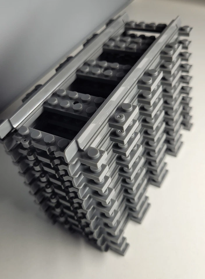 Lot de 10 rails droits gris pour train ou tramway Lego (neufs) - Photo 2/3