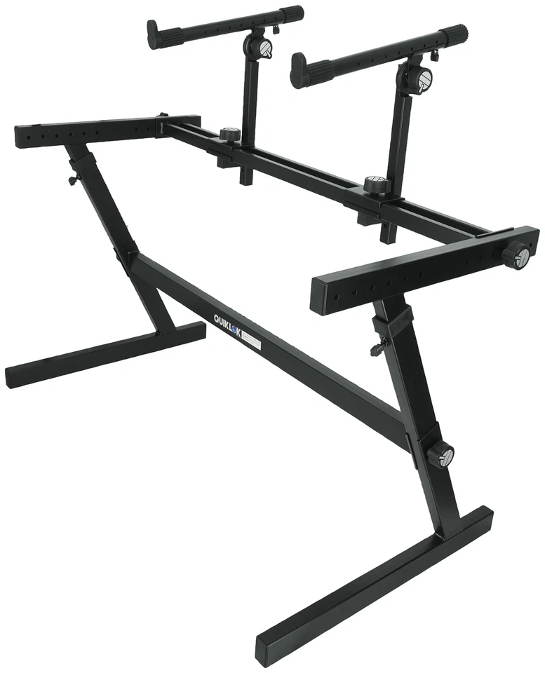 Soporte de teclado Quik Lok Z-726L estilo Z de 2 niveles con alturas ajustables 44 pulgadas Ancho Foto 2 de 4