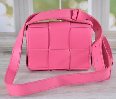 NEW Bottega Veneta MINI CASSETTE Intrecciato Nappa Crossbody Purse Bag BON BON