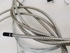 JAGWIRE BRAIDED TITANIUM SLICK LUBE CGX SL BRAKE HOSE CABLE KIT ROAD MTB CNC CAP