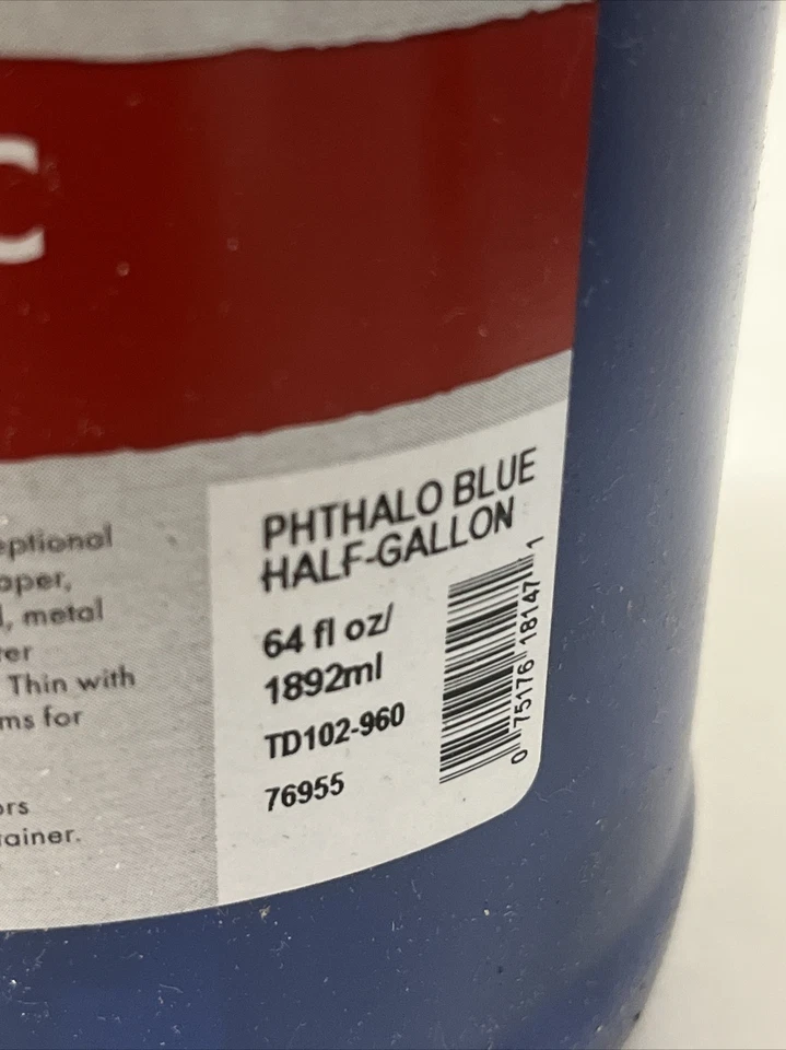 Handy Art Acrylic Paint Half Gallon PHTHALO BLUE QTY 2 (half Gallons ) - Image 3 of 3