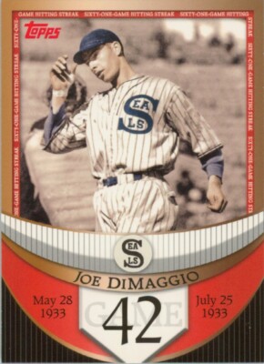 2007 Topps Joe DiMaggio The Streak Before the Streak JDSF42 New York Yankees HOF