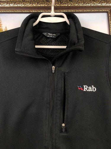 Rab Shadow Wind Pro Polartec Fleece Lined Grey Jacket Coat Track Slim Sz S - Picture 6 of 15
