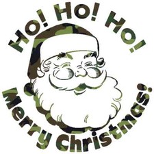 30 Custom Green Camo Merry Christmas Santa Personalized Address Labels