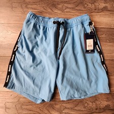 Reebok Sz S Swim Shorts Mens Pool Beach Trunk Short Swimming With Pockets Blue