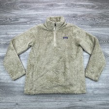 Patagonia Los Gatos 1/4 Zip Pullover Girls XL Oatmeal Fleece Jacket Sweater