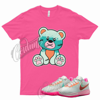 Neon Pink BEAR T Shirt for Lebron 20 Time Machine Barely  display picture 3