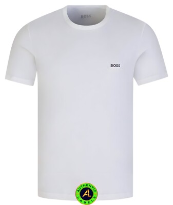 Boss Herren T-Shirt Baumwolle mit Logo-Stickerei Rundhals S-XXL