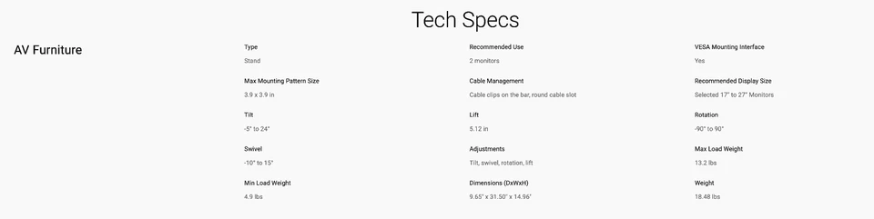 Dell Dual Monitor Stand – MDS19 - Image 3 of 4
