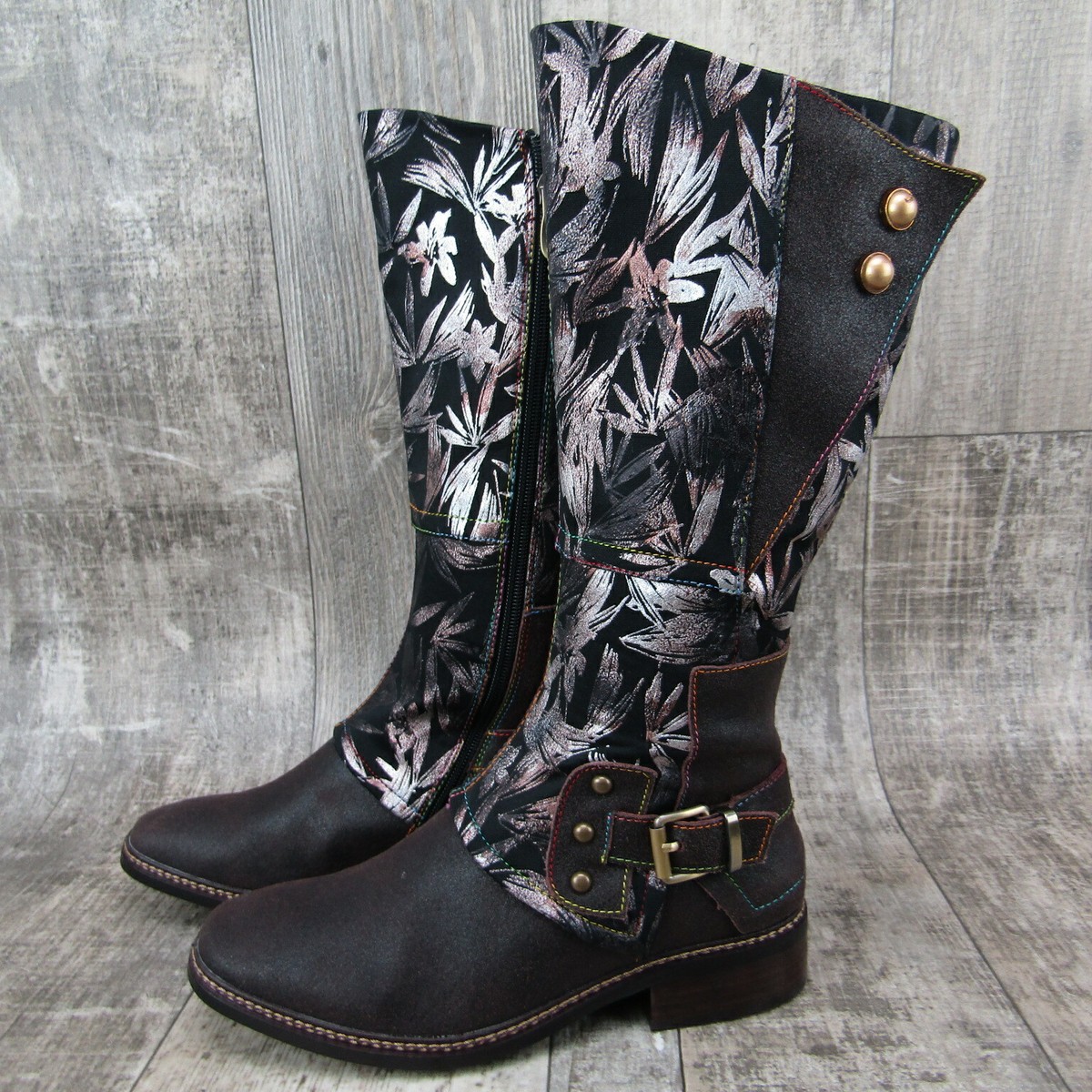 Spring Step Women's Rider Boots – Leather Upper With Side Zipper - View #10