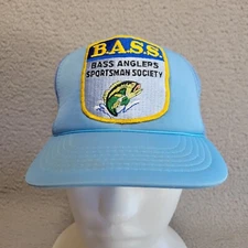Vintage B.A.S.S. Bass Anglers Sportsman Society Snapback Hat Cap Mesh Trucker