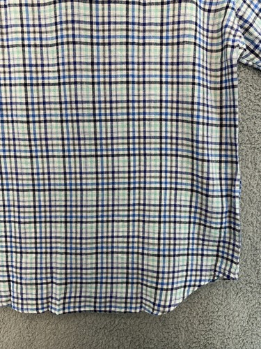 Toscano Short Sleeve Linen & Cotton Button Up Shirt Size Large New With Tag - Picture 14 of 18