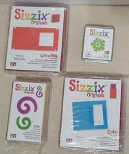 LOT of 4 ~ Sizzix Die Cutter Yellow/Grn/Red Dies Mixed Lot Provo Craft Ellison