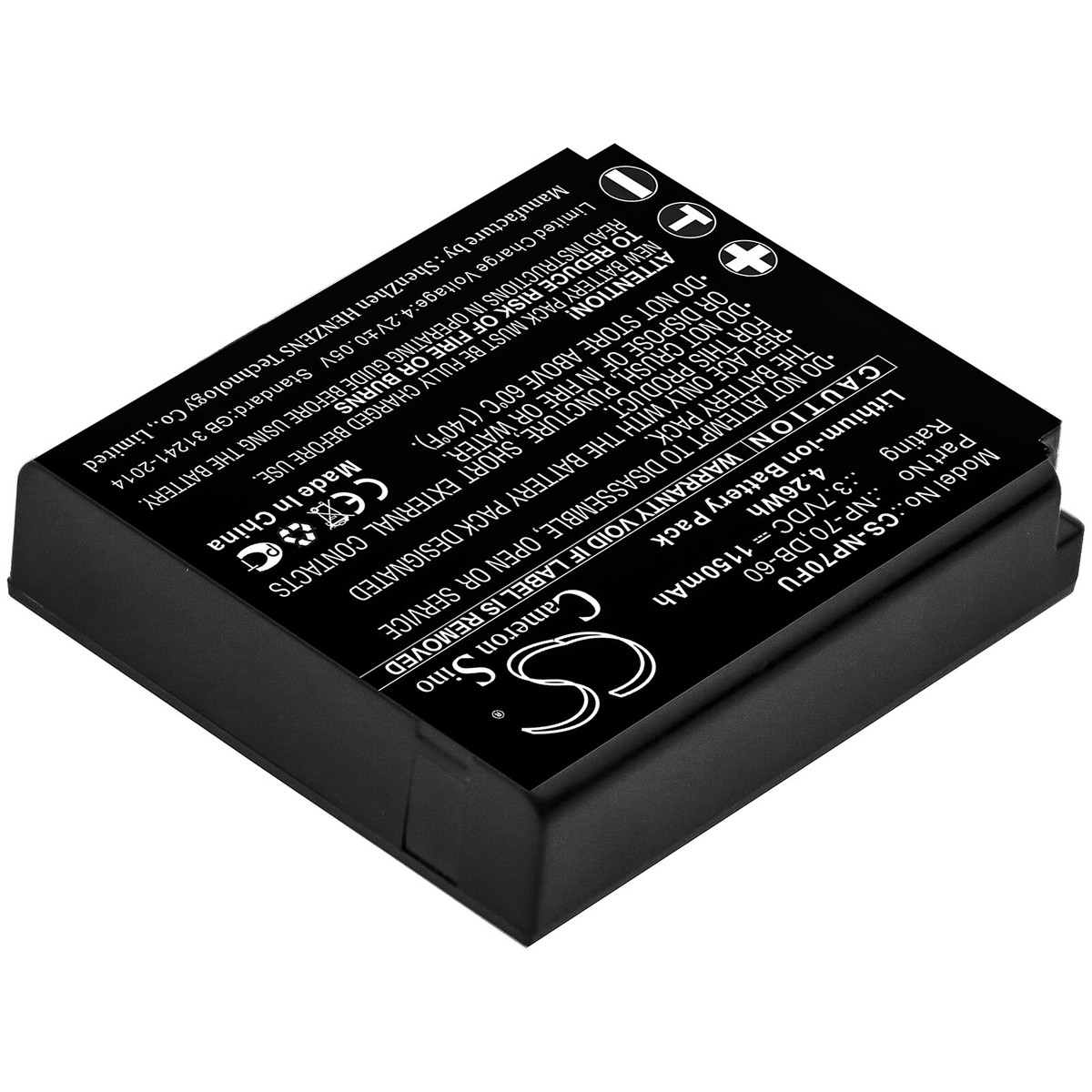 1150mAh Battery for Fujifilm Finepix F20,FinePix F40fd