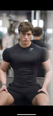 Gymshark Shirt By David Laid Black Training Onyx Size L Phantom