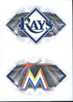 2018 Topps Stickers #137/157 Tampa Bay Rays/Miami Marlins Team Logos | eBay