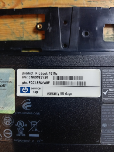 Plasturgie Basse inférieur Originale HP ProBook 4515S - Photo 4/7