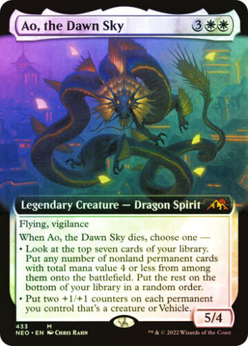 Magic The Gathering MTG AO, THE DAWN SKY FOIL EXTENDED ARTNeon Dynasty NM - Picture 1 of 1