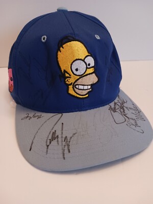 Vtg. 1994 RARE Blockhead American Needle Snapback Hat SIMPSONS Homer SIGNED