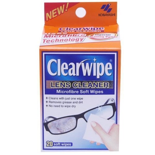 Clearwipe Lens Cleaner Microfibre Removes Dust Grease Moistened 20 Soft Wipes eBay