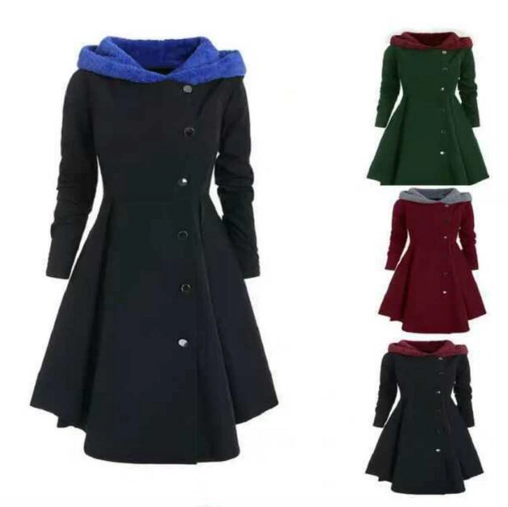 Women s plus size deals peacoat with hood