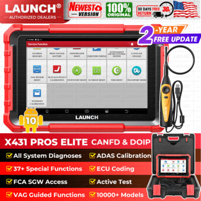 2024 Launch X431 PROS Elite V + Bidirectional Car Diagnostic Scanner K Coding