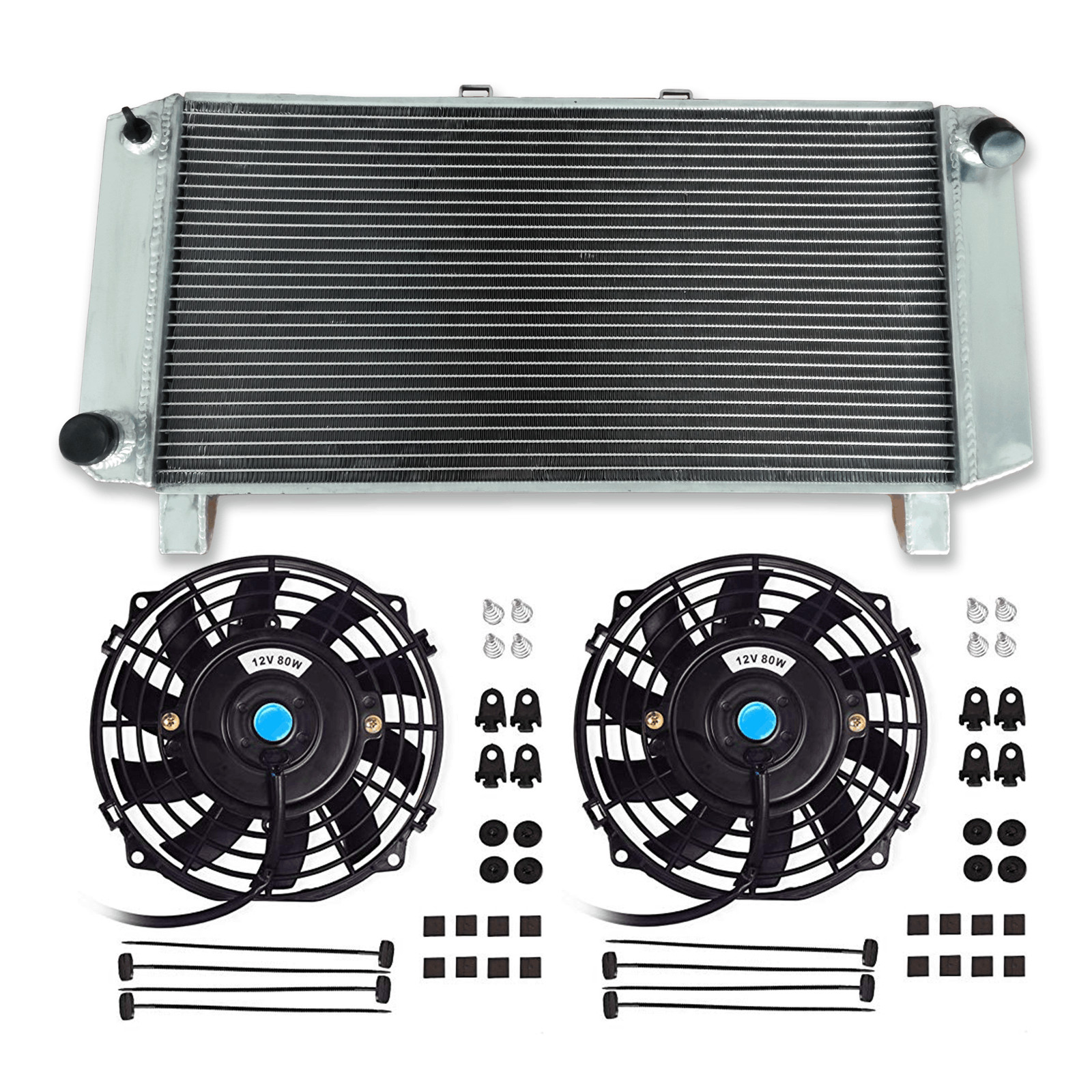 Radiator & Fans For 1980-1987 Lotus Esprit S3 Series 3 2.2L Type 912/910/910S