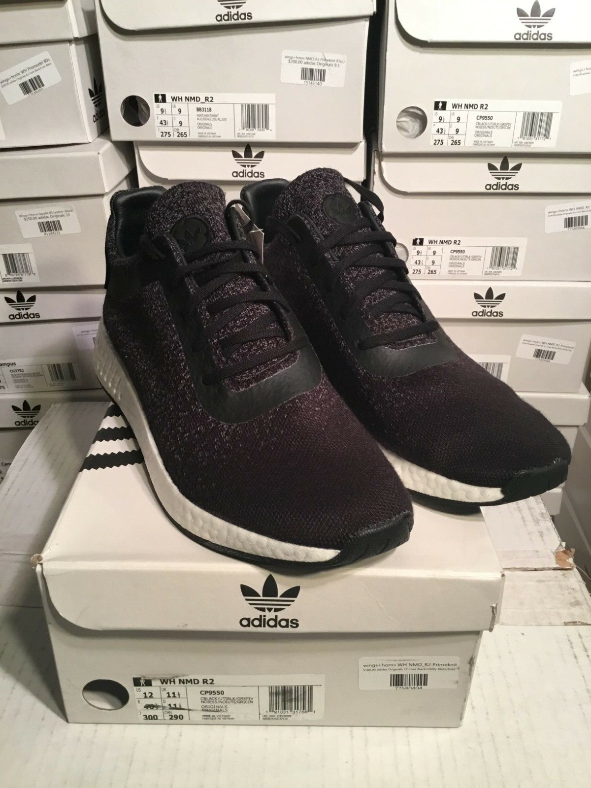 SALE Adidas Consortium X Wings + Horns WH NMD R2 Black CP9550 Size 8.5-12 SALE Adidas Consortium Consortium Consortium X Wings + Horns WH NMD R2 Black CP9550 Size 8.5-12 cf3854