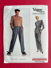 Vogue Designer Sewing Pattern Women's Jacket & Jumpsuit 2182 Geoffrey Beene UC