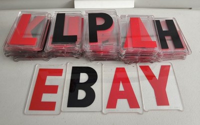 Flex Sign Letters 4'' Changeable Outdoor Flexible Black/Red Clear Misc Lot