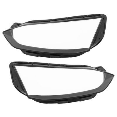 Pair Headlight Lens Cover Audi A5 S5 RS5 2017-2020 Left Right Clear Black