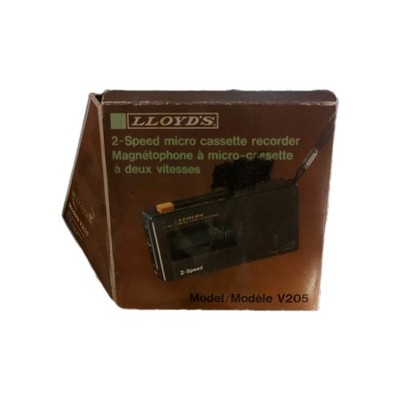 New In Box Lloyd s Micro Cassette Recorder 2 Speed Model V205 Tested 