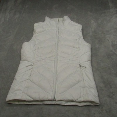 North Face Down Vest Womens Small White Aconcagua Insulated Light Pack Puffer