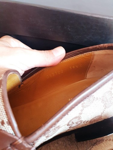 Gucci Women's Vintage Brown Beige GG Monogram Loafers UK 6 EU 39 US 9 - Picture 18 of 21