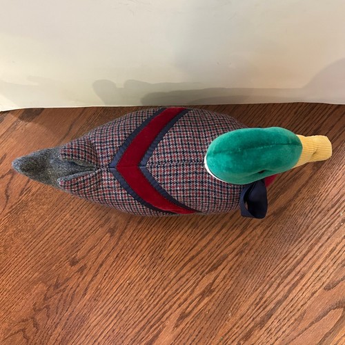 Vintage Mallard Duck Plush Quilted Farmhouse Cabin Rustic Hunting Pillow 10x13.5 - Picture 8 of 13