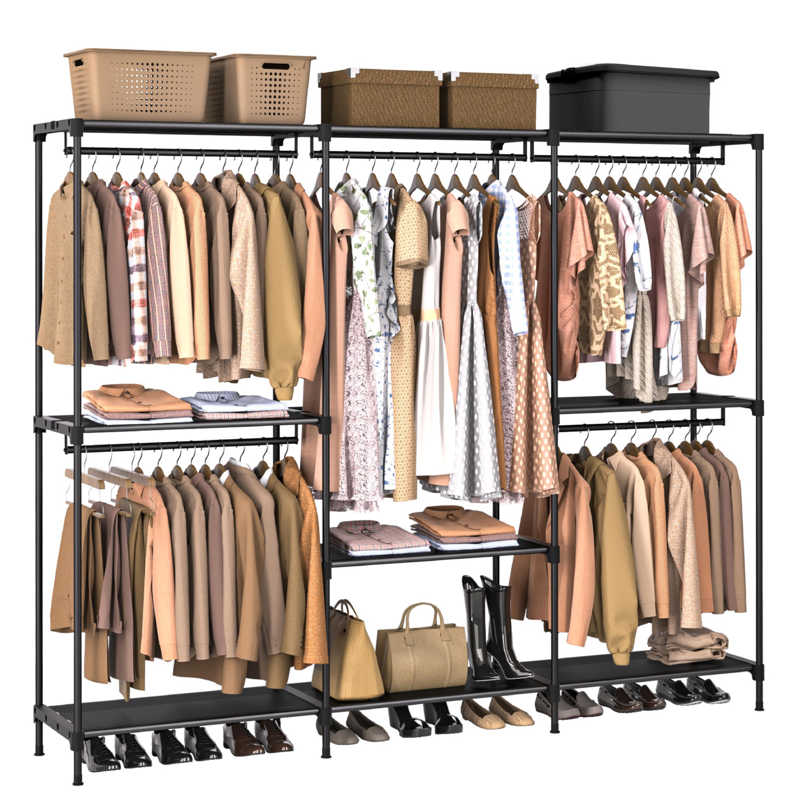 CASAMAYA 80.7 Inch Portable Closet - Extra Large Capacity Clothes Rack Wardrobe Organizer-image