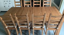 ikea stornas extendable dining table and 8 chairs
