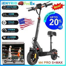 800W Electric Scooter 48V 12.5Ah Foldable Off Road E-Scooter iENYRID M4 Pro S+