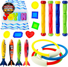 Tauchspielzeug Set f&uuml;r Kinder Schwimmen Schwimmbad Unterwasser Spa&szlig; inkl Rings,