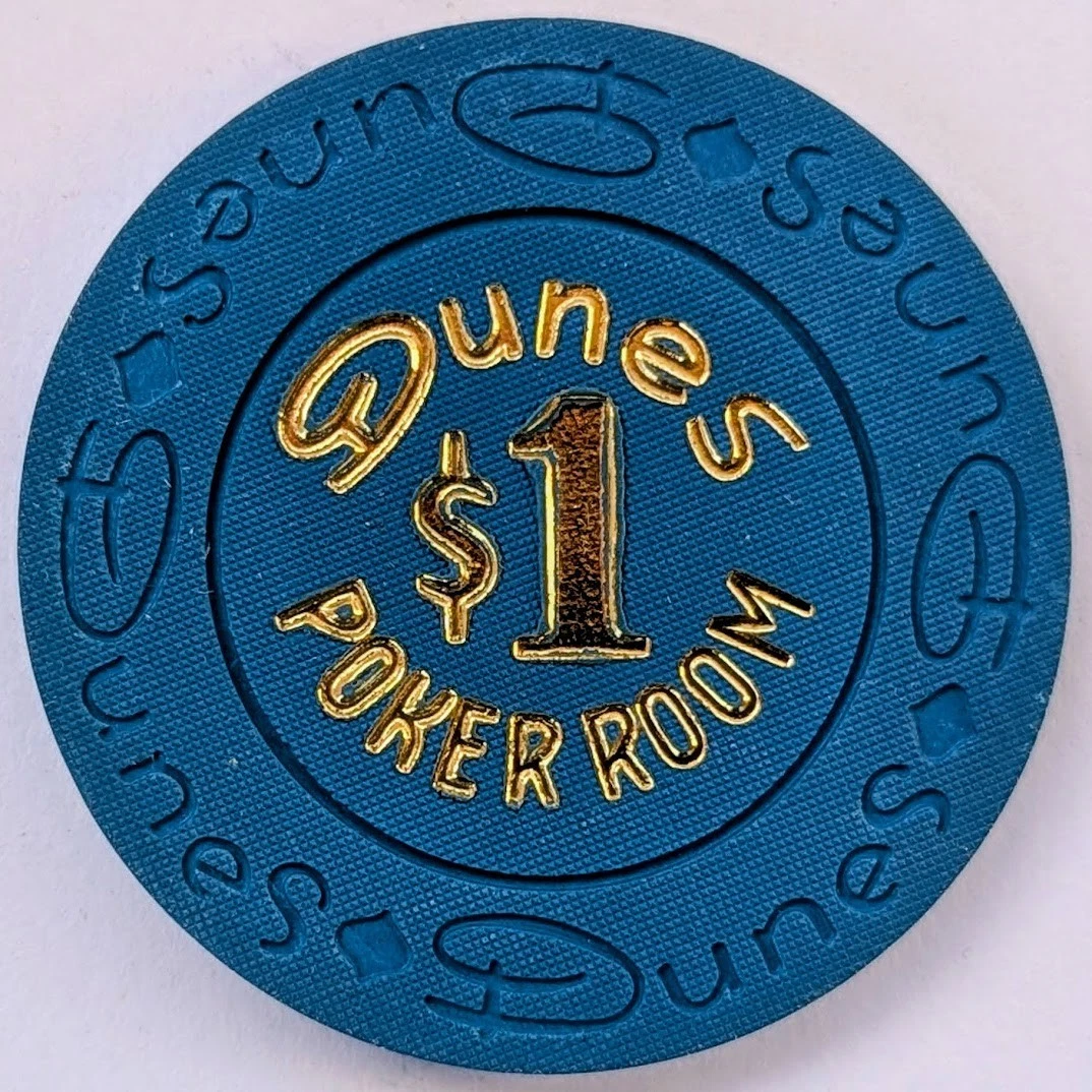 Dunes Casino Chips In Collectible Individual $1 Casino Chips for